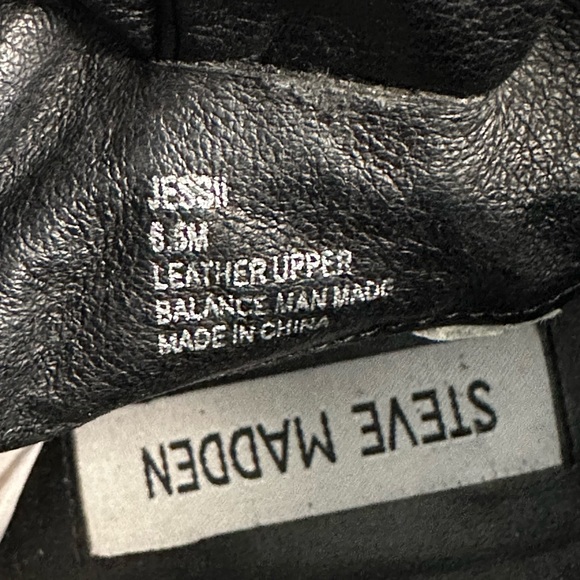 Steve Madden Jessii Leather Ankle Women's Black Bootie Size 6.5 - Picture 8 of 8